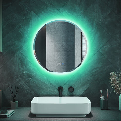 Smart LED Bathroom Mirror with Touch Sensor, 3-Color Lighting & Anti-Fog | Modern Wall Mounted Vanity Mirror