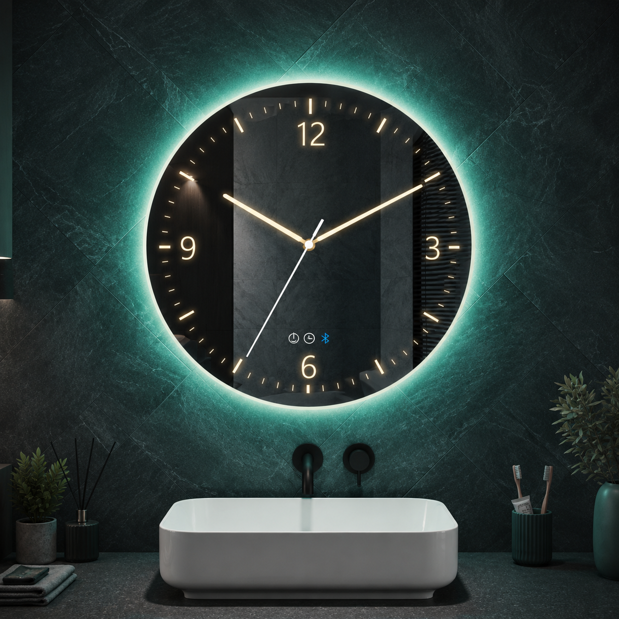 Round Shape LED Wall Clock | Custom Size & Design Available