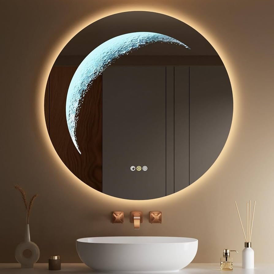 Round LED Mirror 2.5 x 2.5 Ft | Premium Wall Mounted Vanity Mirror | Custom Sizes Available
