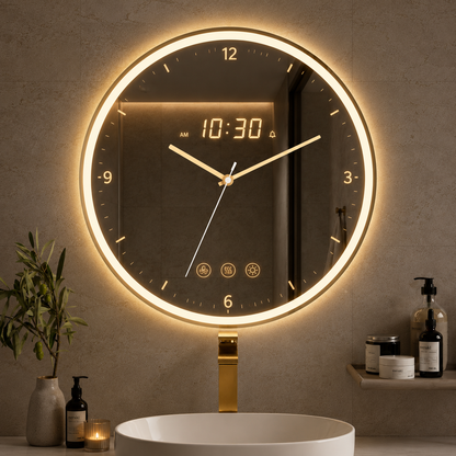 Round Shape LED Wall Clock | Custom Size & Design Available