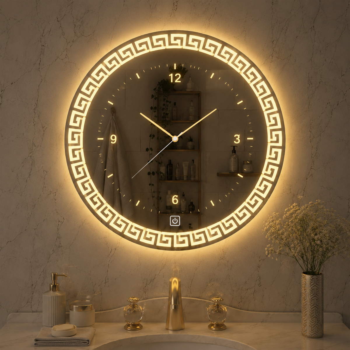 Round Shape LED Wall Clock | Custom Size & Design Available