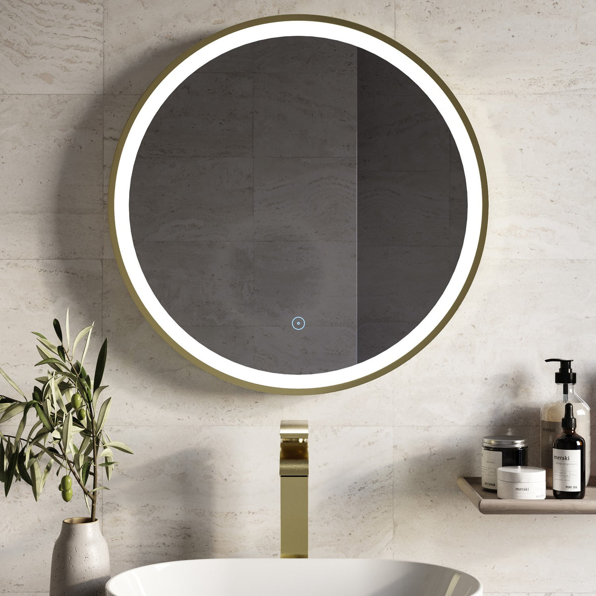Round LED Mirror 2.5 x 2.5 Ft | Premium Wall Mounted Vanity Mirror | Custom Sizes Available