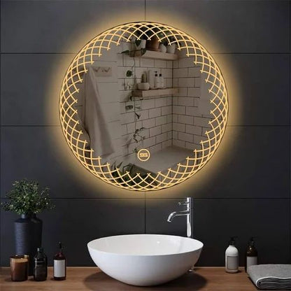 Stylish Round LED Mirror 2.5 x 2.5 Ft | Premium Wall Mounted Vanity Mirror | Custom Sizes Available