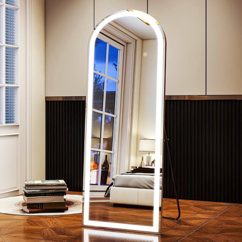Modern LED Arch Standing Mirror | 3 Years Warranty | Custom Size Available