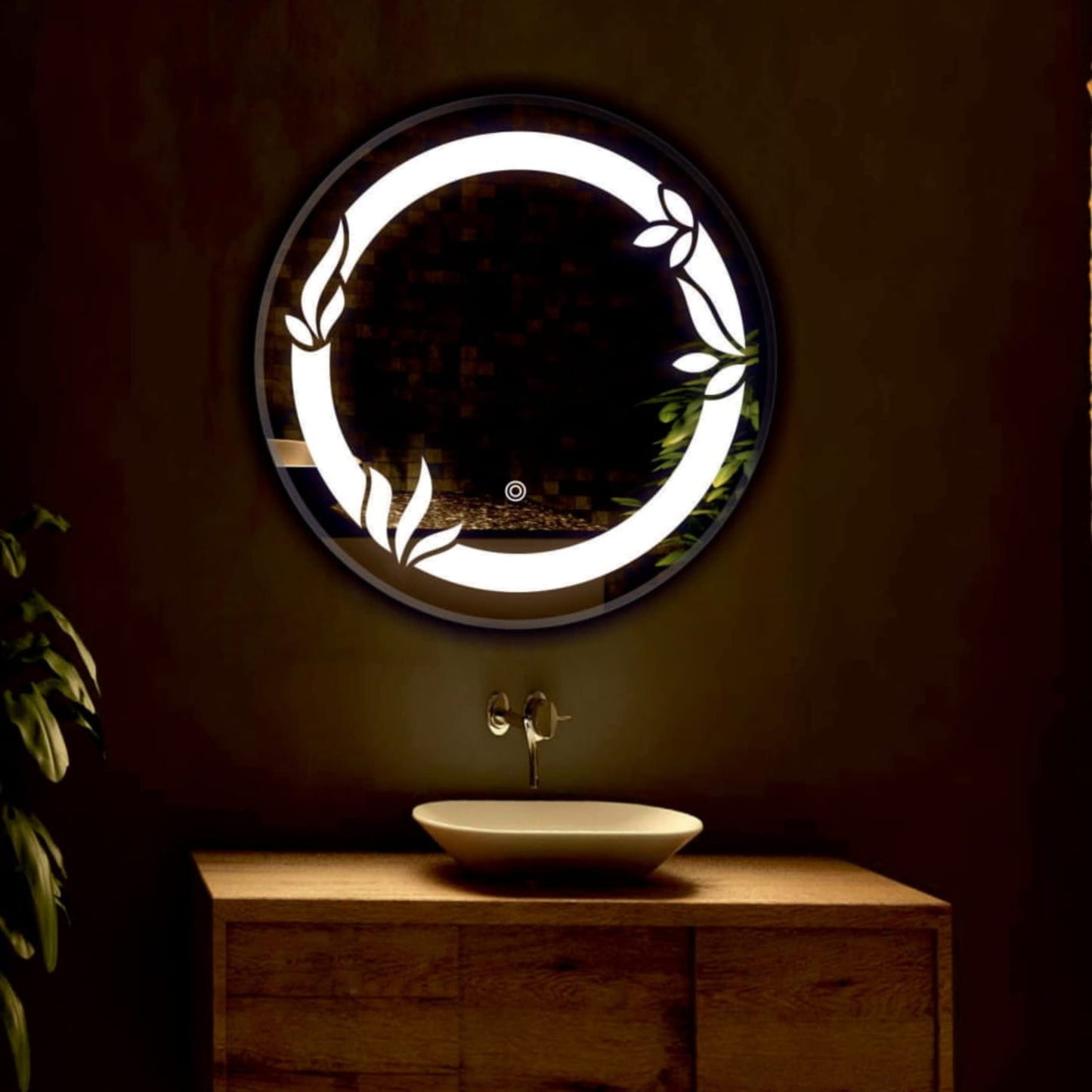 Round Shape LED Wall Clock | Custom Size & Design Availabl