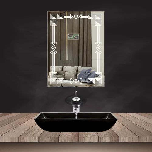 2x3 Ft Premium LED Bathroom Vanity Mirror – Decorative Frame | Touch Sensor | Anti-Fog | 1 Year Warranty