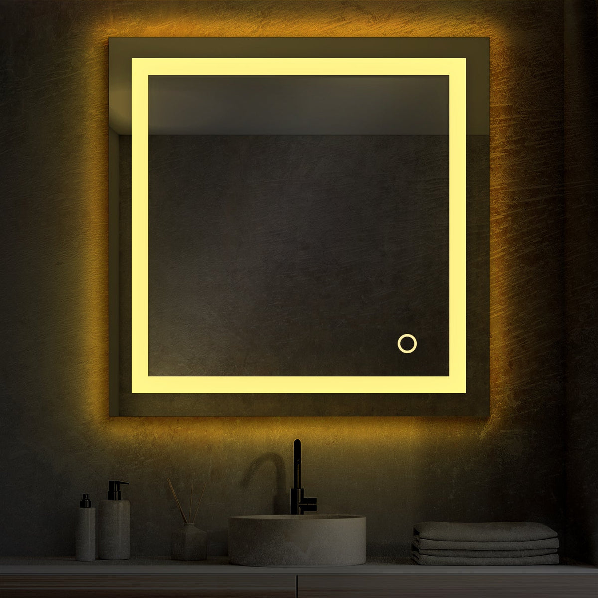 Square Shape LED Mirror | 3x3 Size | Custom Size Available