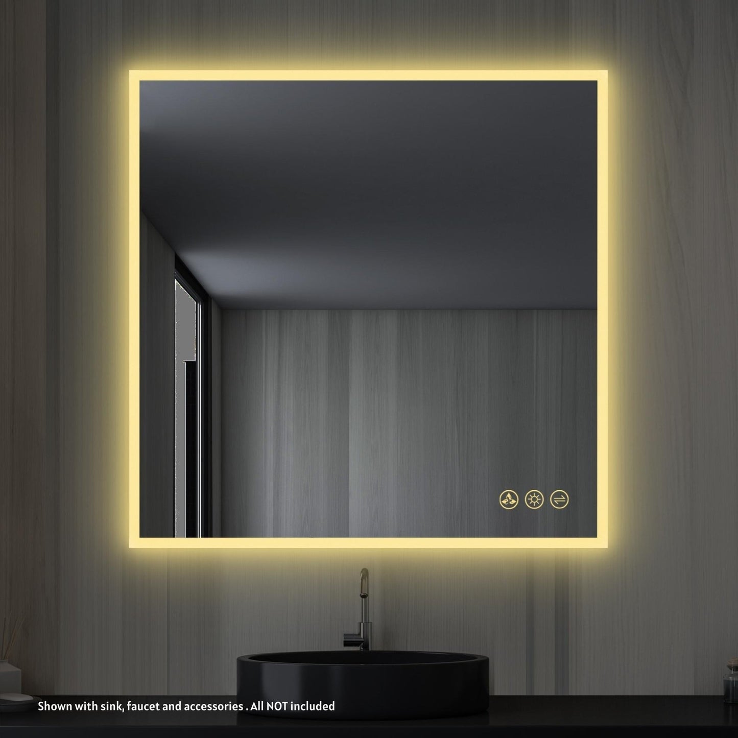 Square Shape LED Mirror | 3x3 Size | Custom Size Available
