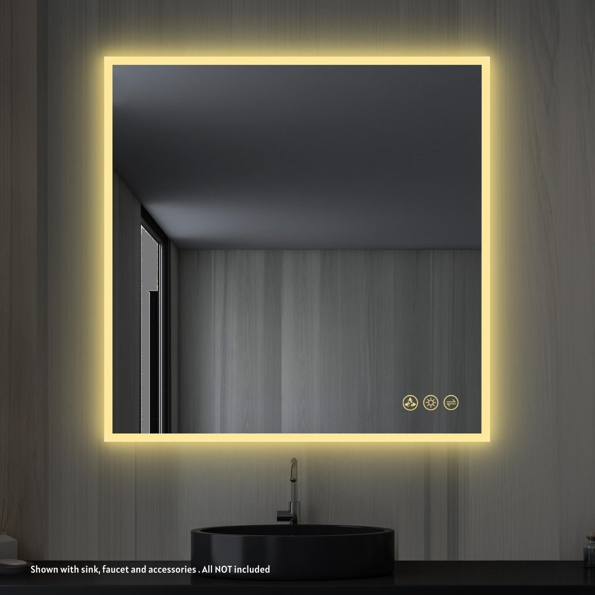 Square Shape LED Mirror | 3x3 Size | Custom Size Available