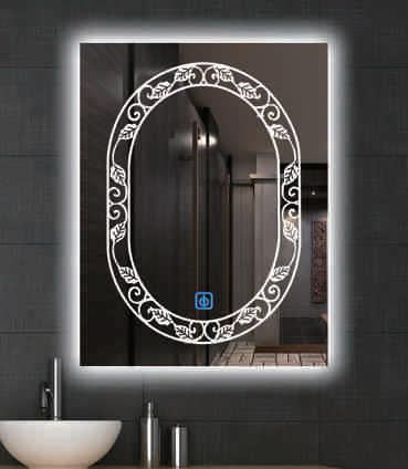 Rectangular LED Decorative Wall Mirror | Sensor Touch | 3-Color Lighting | 3-Year Warranty