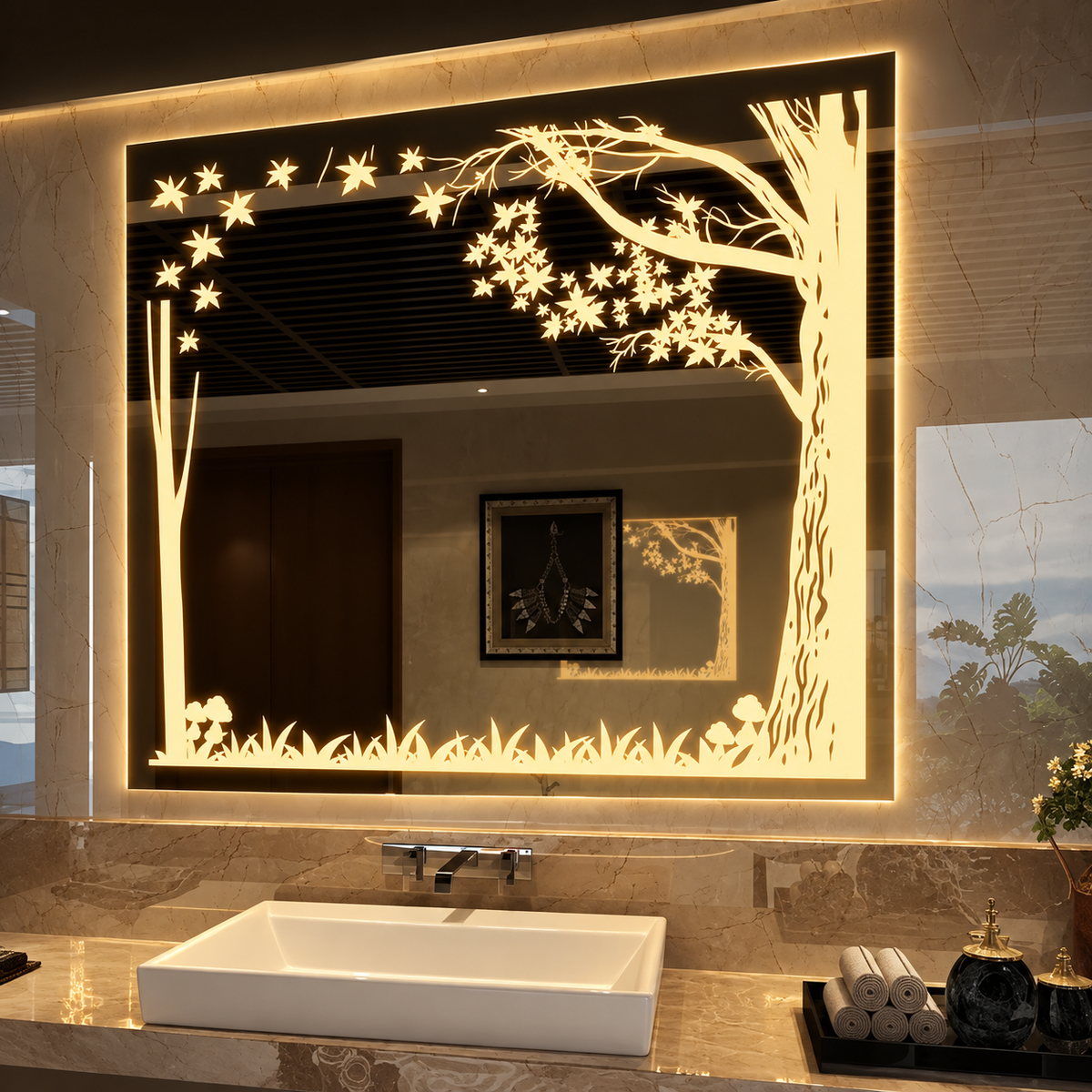 ✨ Premium Designer Wall-Mounted Mirror