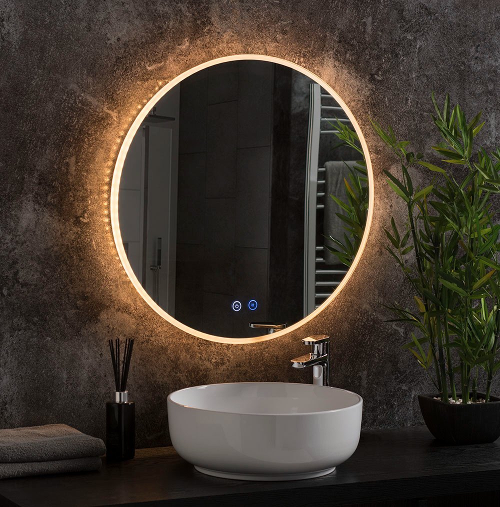 Round LED Mirror 2.5 x 2.5 Ft | Premium Wall Mounted Vanity Mirror | Custom Sizes Available
