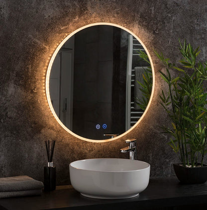 Round LED Mirror 2.5 x 2.5 Ft | Premium Wall Mounted Vanity Mirror | Custom Sizes Available