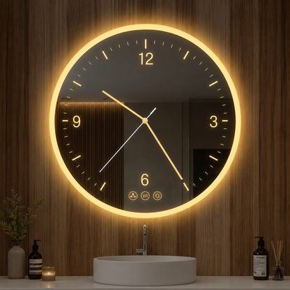 Round Shape LED Wall Clock | Custom Size & Design Available