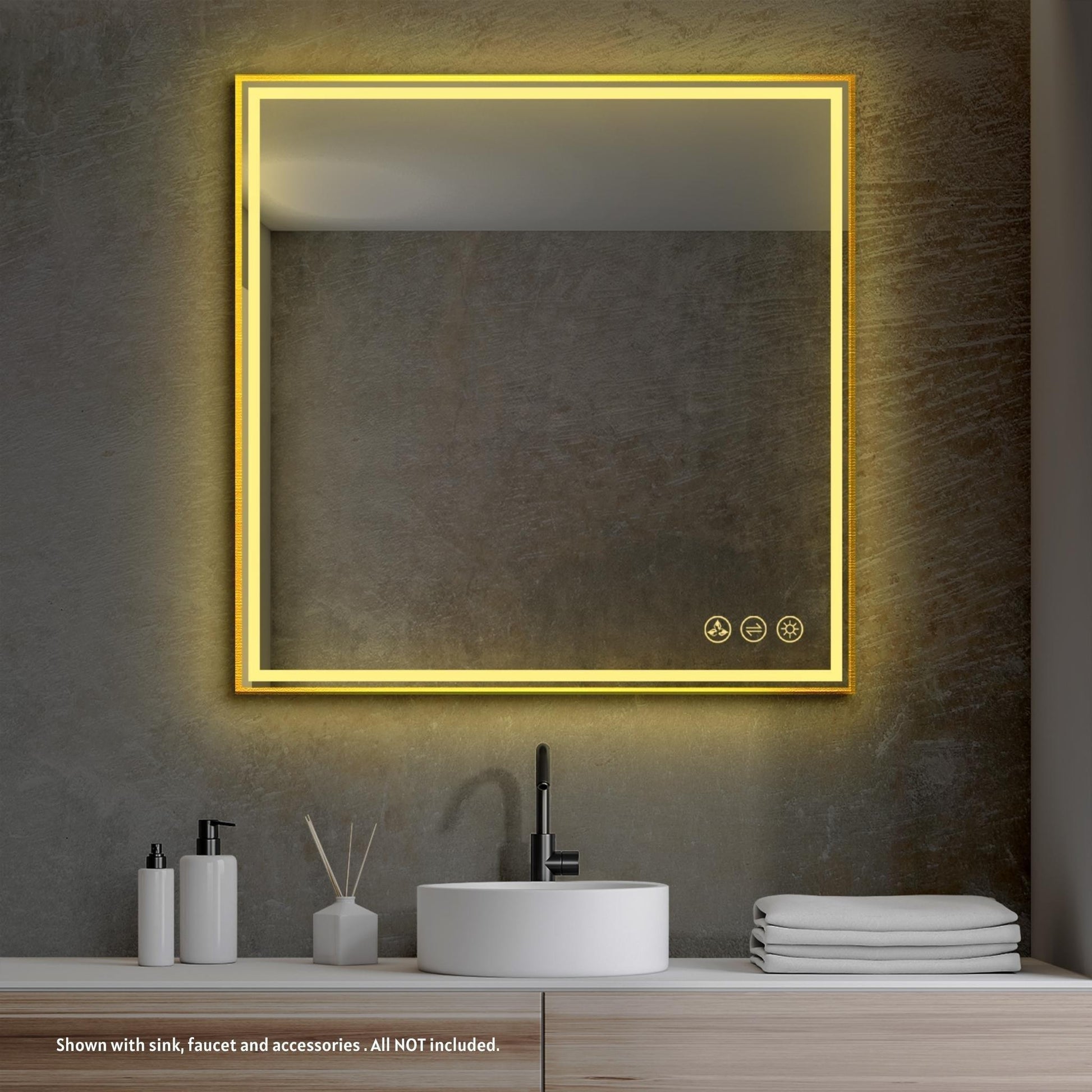 Square Shape LED Mirror | 3x3 Size | Custom Size Available