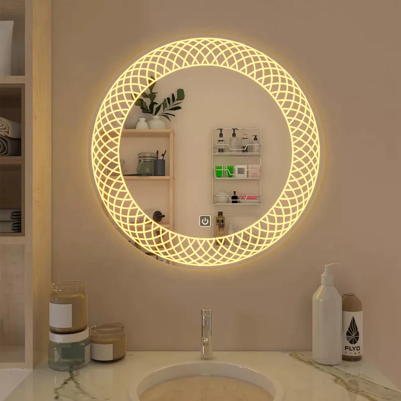 Stylish Round LED Mirror 2.5 x 2.5 Ft | Premium Wall Mounted Vanity Mirror | Custom Sizes Available